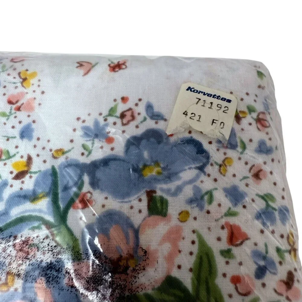 Lady Pepperell Sheet Twin Flat Stephanie Cottage Floral Cotton Blend New Vintage